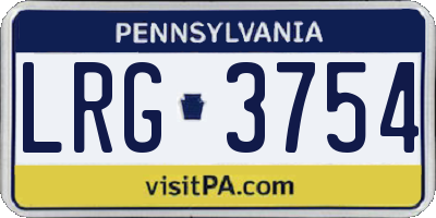PA license plate LRG3754