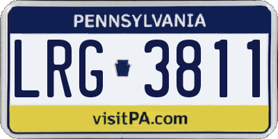 PA license plate LRG3811