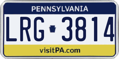 PA license plate LRG3814
