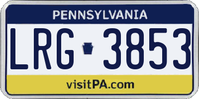 PA license plate LRG3853