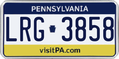 PA license plate LRG3858