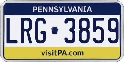 PA license plate LRG3859