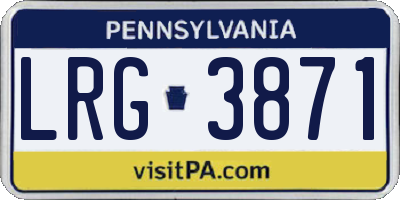 PA license plate LRG3871
