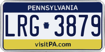 PA license plate LRG3879