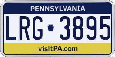 PA license plate LRG3895