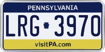PA license plate LRG3970