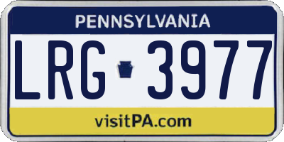 PA license plate LRG3977