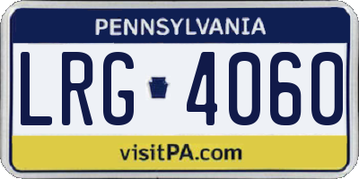 PA license plate LRG4060