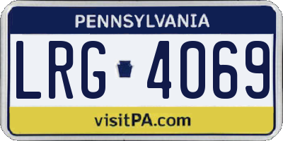 PA license plate LRG4069