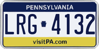 PA license plate LRG4132