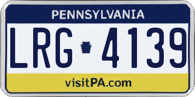 PA license plate LRG4139