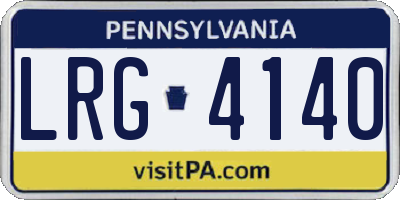 PA license plate LRG4140
