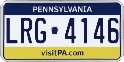 PA license plate LRG4146