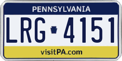 PA license plate LRG4151