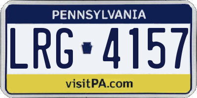PA license plate LRG4157