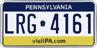 PA license plate LRG4161