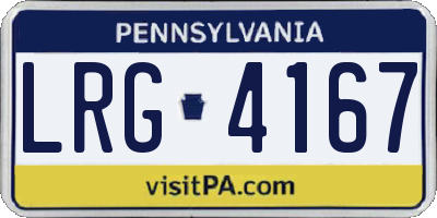 PA license plate LRG4167