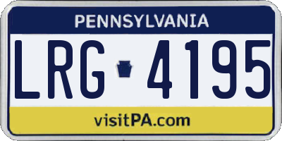 PA license plate LRG4195