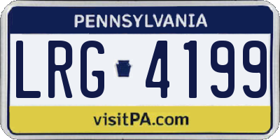PA license plate LRG4199