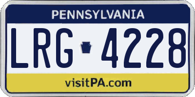 PA license plate LRG4228