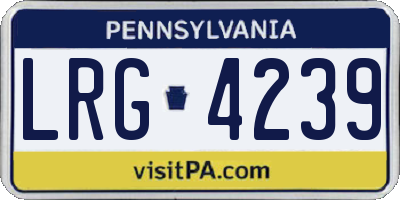 PA license plate LRG4239