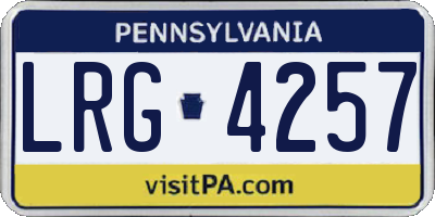 PA license plate LRG4257