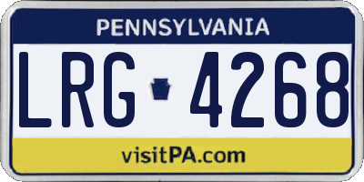 PA license plate LRG4268