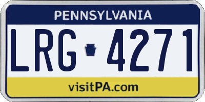 PA license plate LRG4271