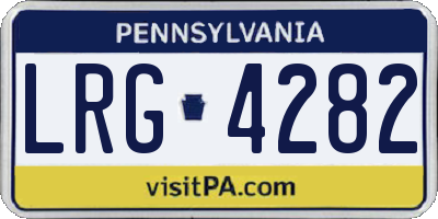 PA license plate LRG4282