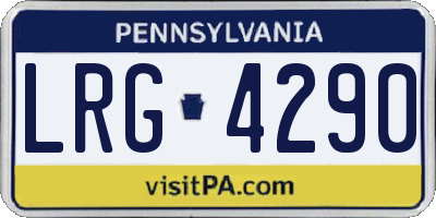 PA license plate LRG4290