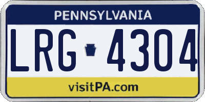 PA license plate LRG4304