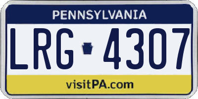 PA license plate LRG4307