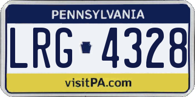 PA license plate LRG4328