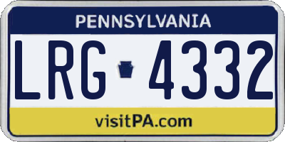 PA license plate LRG4332