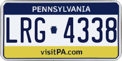 PA license plate LRG4338