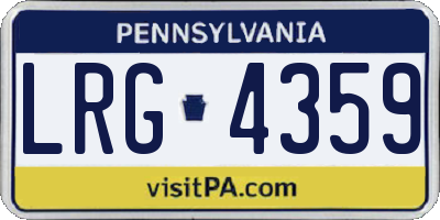 PA license plate LRG4359