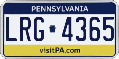 PA license plate LRG4365