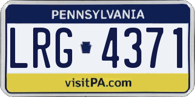 PA license plate LRG4371