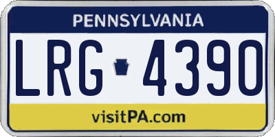 PA license plate LRG4390