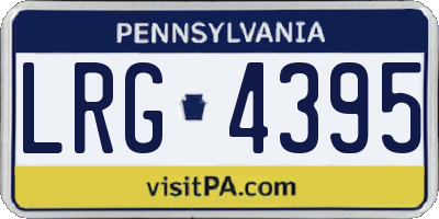 PA license plate LRG4395