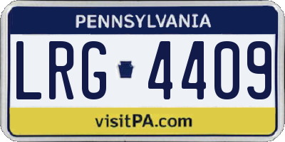 PA license plate LRG4409