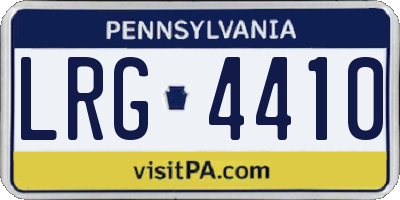PA license plate LRG4410