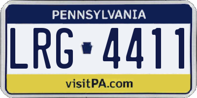 PA license plate LRG4411