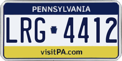 PA license plate LRG4412
