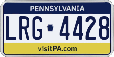 PA license plate LRG4428