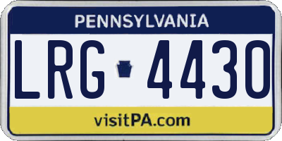 PA license plate LRG4430