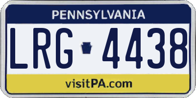 PA license plate LRG4438
