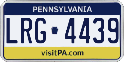 PA license plate LRG4439
