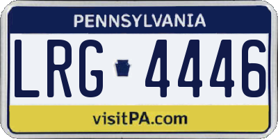 PA license plate LRG4446