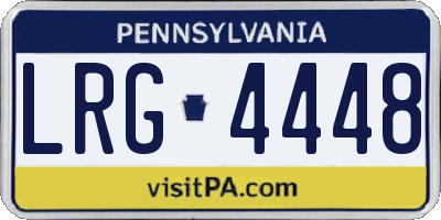 PA license plate LRG4448